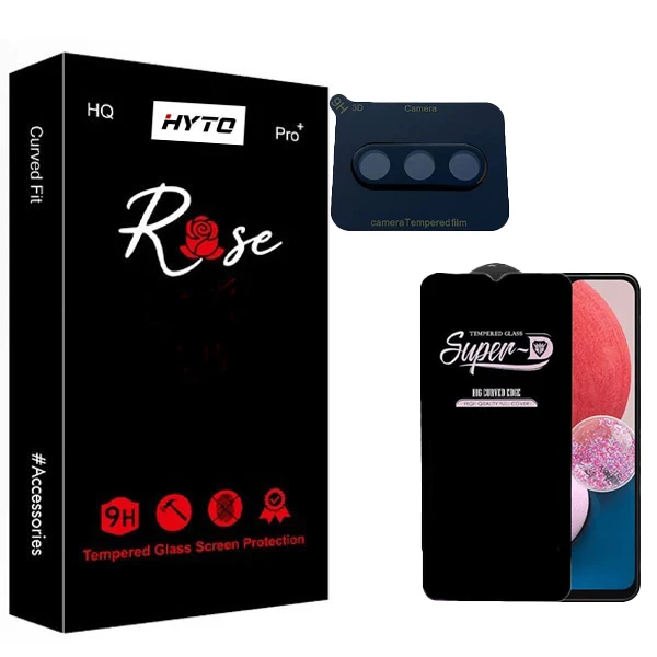 محافظ صفحه نمایش هیتو مدل Rose SuperD Pro مناسب برای گوشی موبایل سامسونگ galaxy a13 به همراه محافظ لنز دوربین 3D