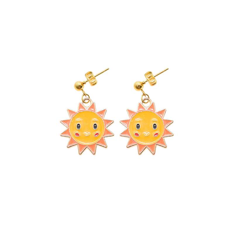 گوشواره دخترانه دلنار گالری مدل خورشید خانم گوشواره دخترانه دلنار گالری مدل خورشید خانم