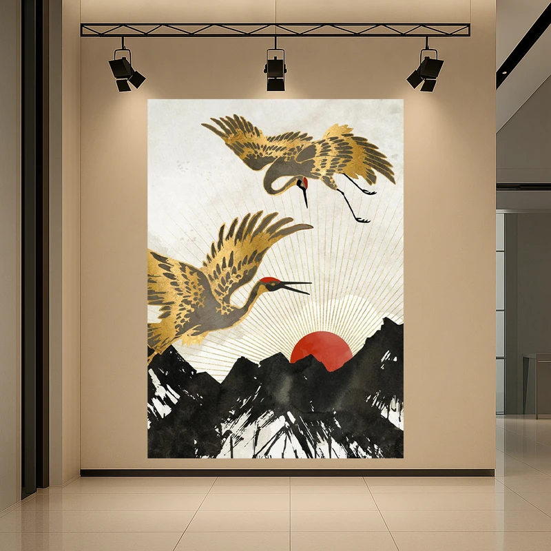 پوستر طرح پرواز پرندگان مدل ژاپنی مدرن کد PY3060667