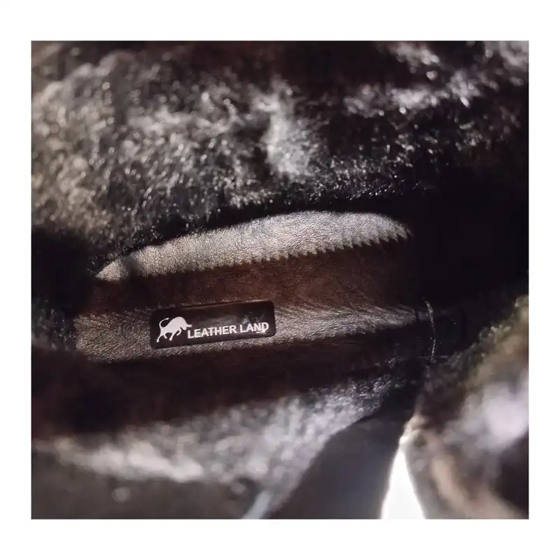 نیم بوت زنانه سرزمین چرم مدل 145339 رنگ مشکی