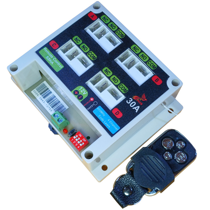 گیرنده و ریموت درب بازکن و کنترل جریان ان جی بی چهار کانال مدل SSHA_30A_4CH
