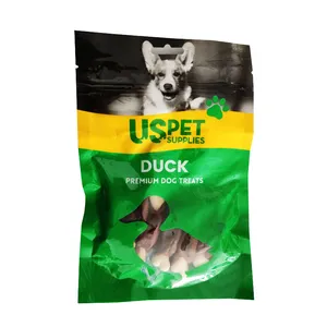 تشویقی سگ یو اس پت مدل استخوان دورپیچ طعم اردک وزن 100 گرم