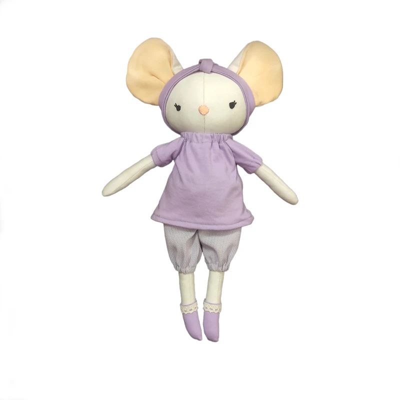 عروسک مدل پارچه های حیوانات طرح موش ارتفاع 38 سانتی متر