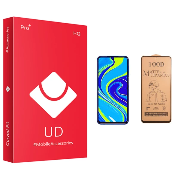 محافظ صفحه نمایش سرامیکی یو دی مدل HQ مناسب برای گوشی موبایل شیائومی Redmi Note 9s
