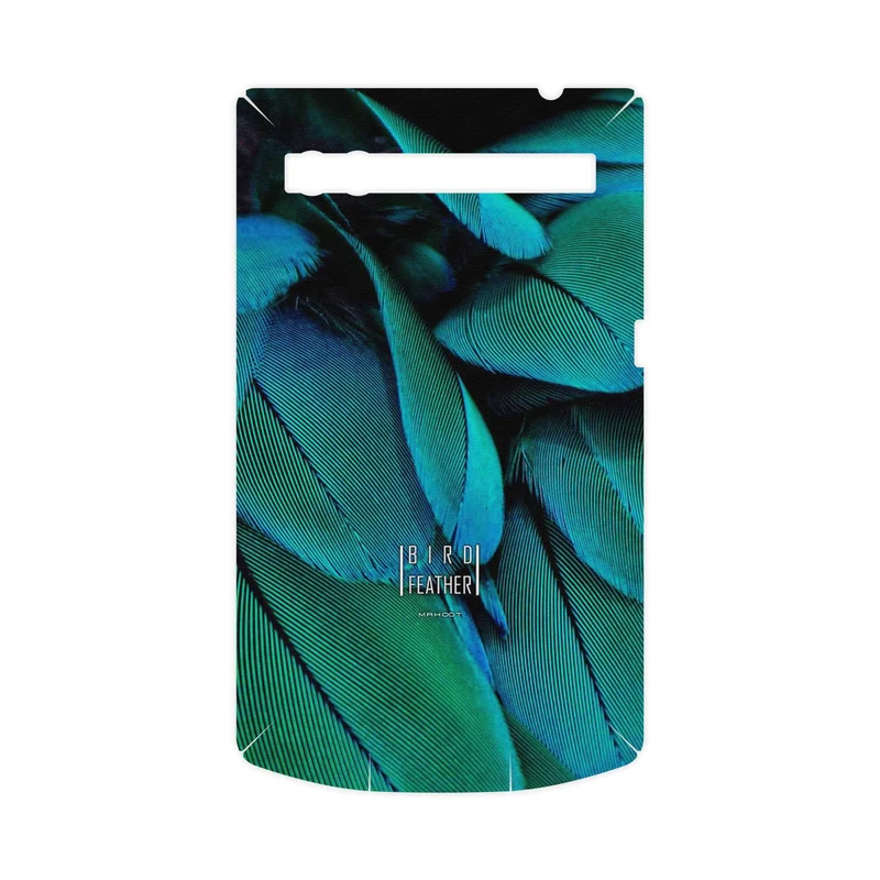 برچسب پوششی ماهوت مدل Green Feather-FullSkin مناسب برای گوشی موبایل بلک بری P9983