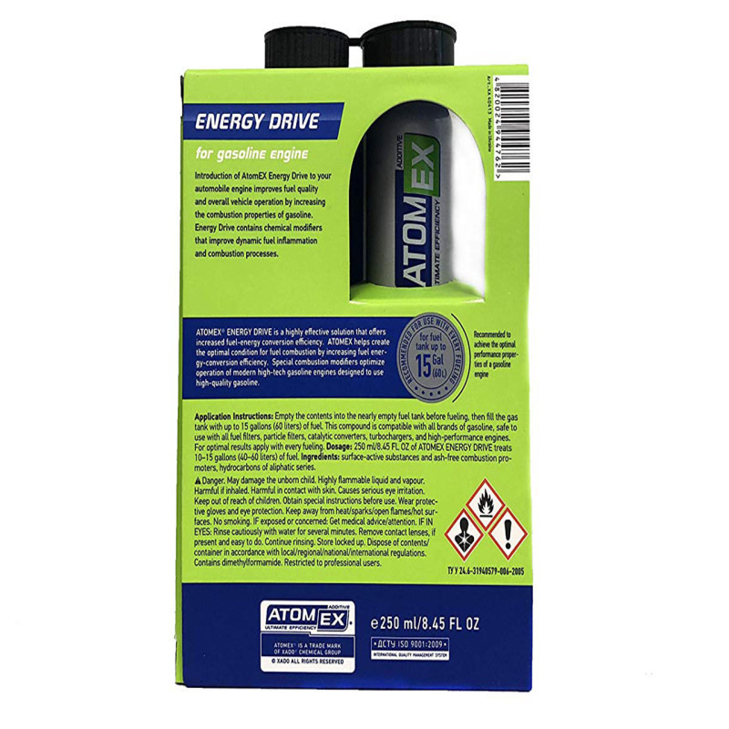 اکتان بوستر اکسادو مدل انرژی درایو حجم 250 میلی لیتر