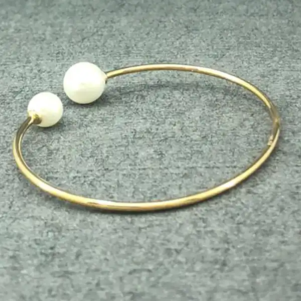 النگو طلا 18 عیار زنانه دوست خوب مدل مروارید dk136