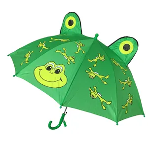 چتر بچگانه مدل سه بعدی فانتزی طرح قورباغه های شاد کد B