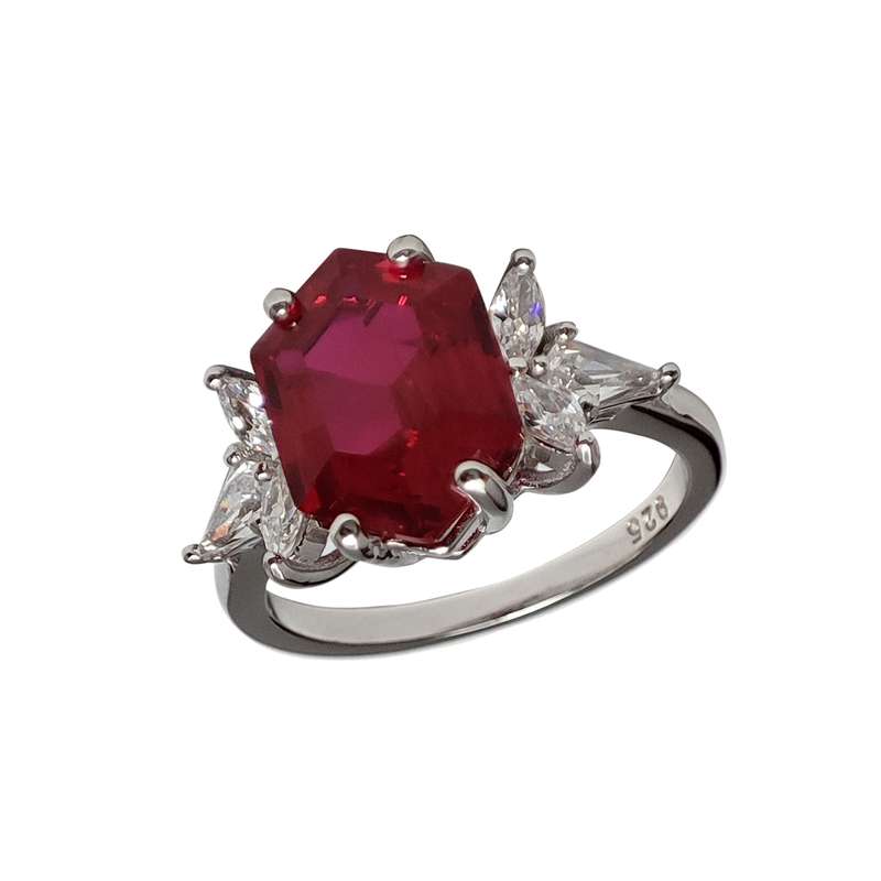 انگشتر نقره یاقوت زنانه کد 104 انگشتر نقره یاقوت زنانه کد 104