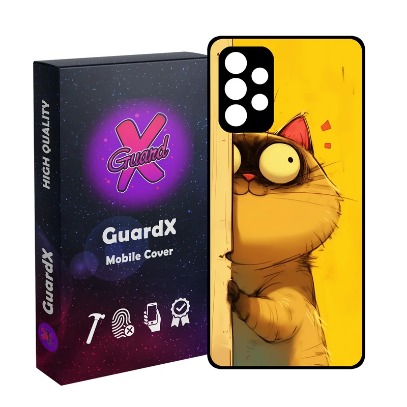 کاور گارد ایکس طرح Cat مدل Glass10729 مناسب برای گوشی موبایل سامسونگ Galaxy A52/A52S
