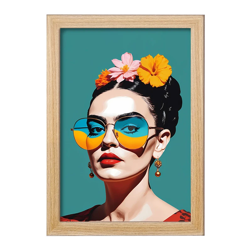 تابلو خندالو مدل فریدا کالو (Frida Kahlo) کد F1800