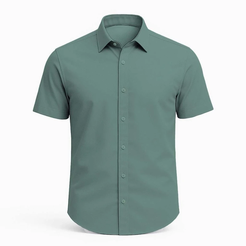 پیراهن آستین کوتاه یقه برگردان مردانه مدل رایان کد PAS