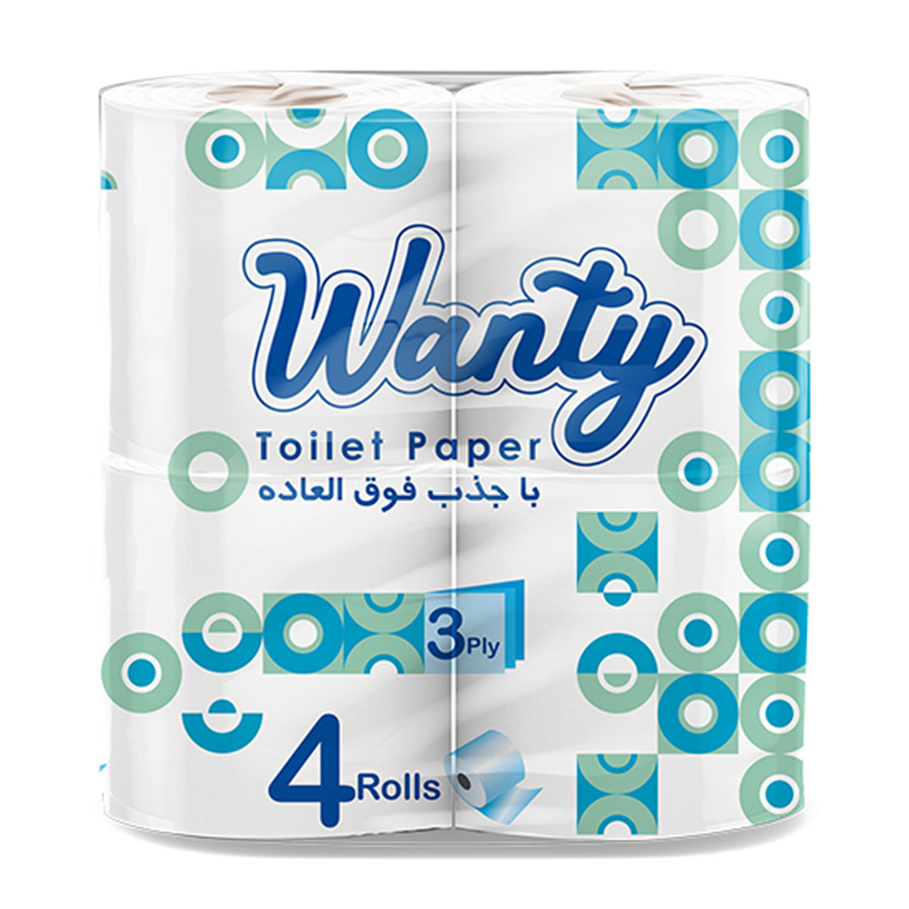  دستمال توالت ونتی مدل Three-ply بسته 4 عددی