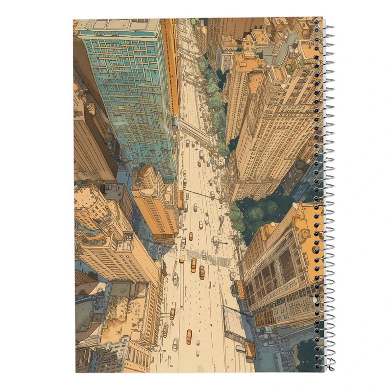 دفتر شطرنجی 50 برگ مدوپد طرح نقشه کد DF15523