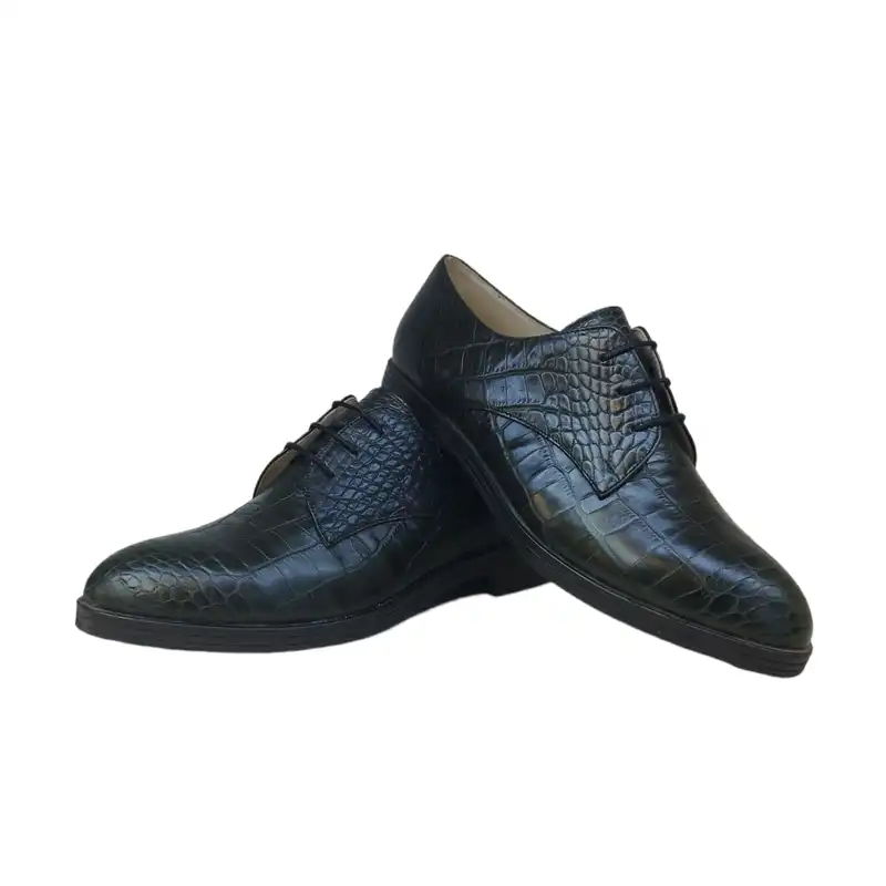 کفش زنانه مدل کورکو بندار چرم طبیعی کد 02 رنگ یشمی