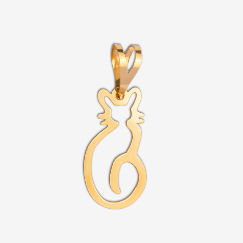 آویز گردنبند طلا 18 عیار زنانه مایا ماهک طرح گربه کد MM2169