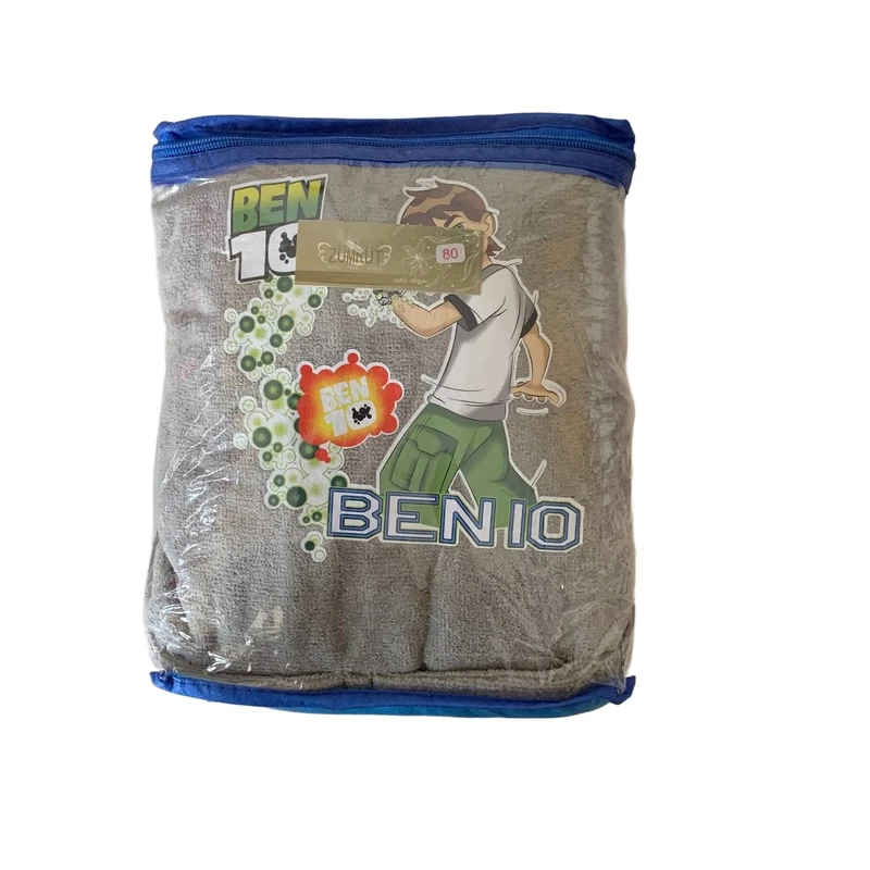 عکس شماره 4 : حوله پالتویی کودک زمرد حریر مدل اسپرت طرح بن تن سایز ۹۰