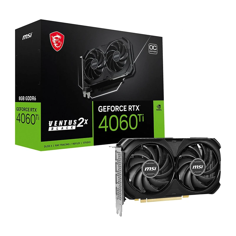 کارت گرافیک ام اس آی مدل GeForce RTX 4060 Ti VENTUS 2X BLACK 8G OC عکس شماره 6