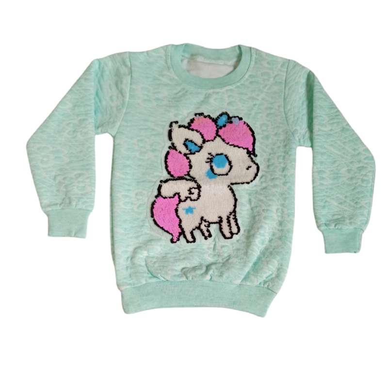 سویشرت دخترانه مدل یونیکورن