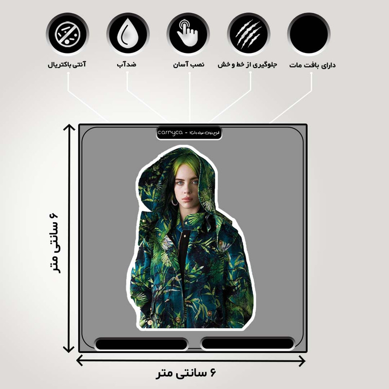 استیکر لپ تاپ کارنیکا طرح بیلی آلیش مدل 2222289 مجموعه 2 عددی