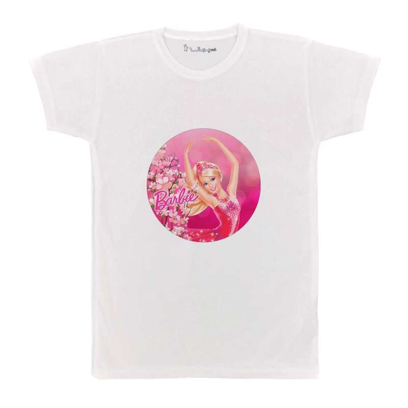 تی شرت بچگانه پرمانه طرح باربی کد pmt.3990