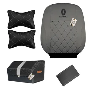 روکش صندلی سوشیانت مدل فابریک مناسب برای رنو L90 به همراه پشت گردنی و دور فرمان و باکس صندوق
