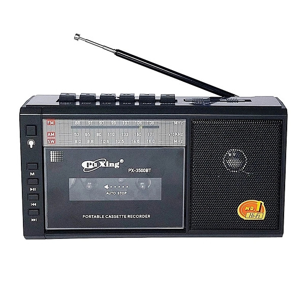 رادیو FM پوکسینگ مدل کاست خور کد px-3500Bt  دارای پورت USB