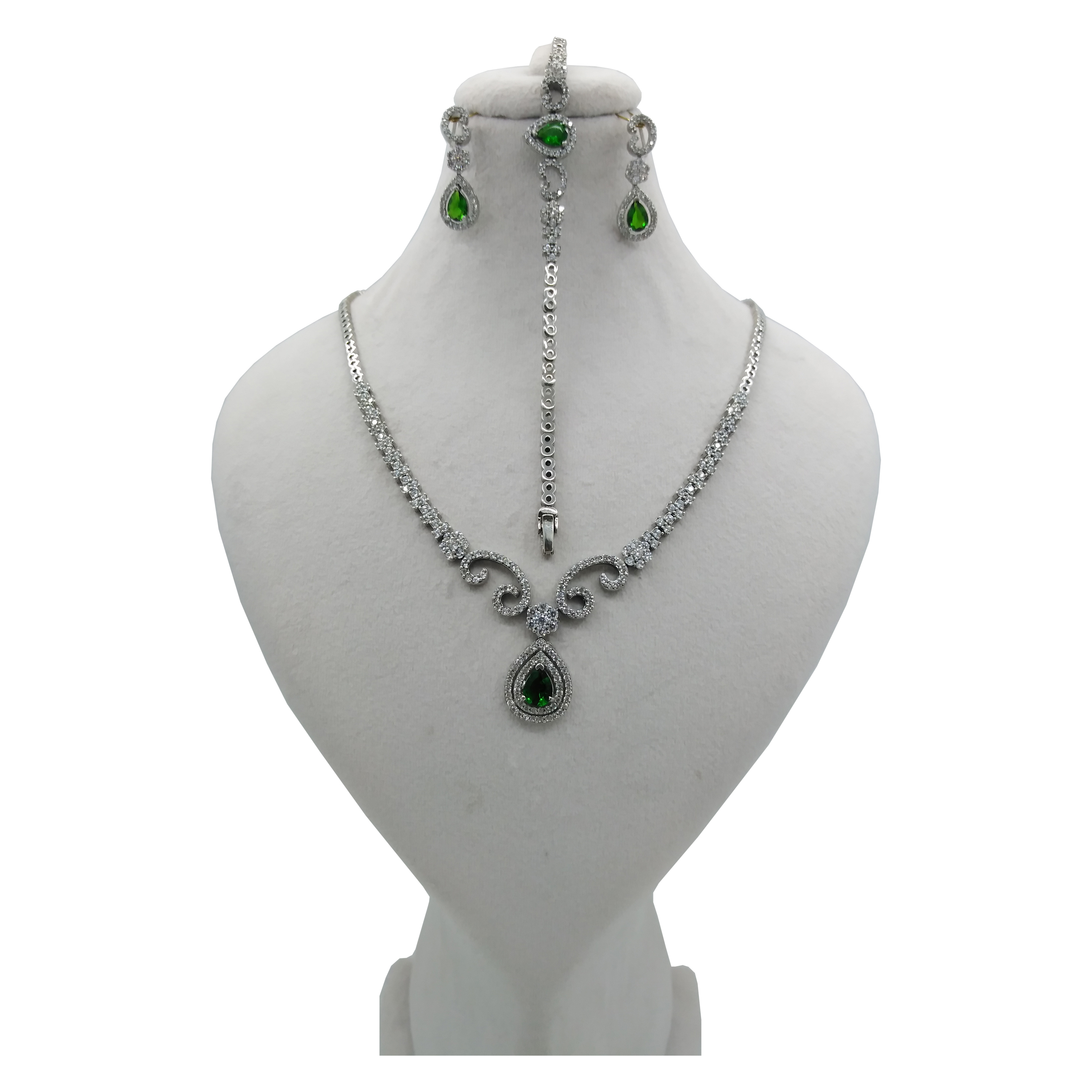 نیم ست نقره زنانه کد 4017