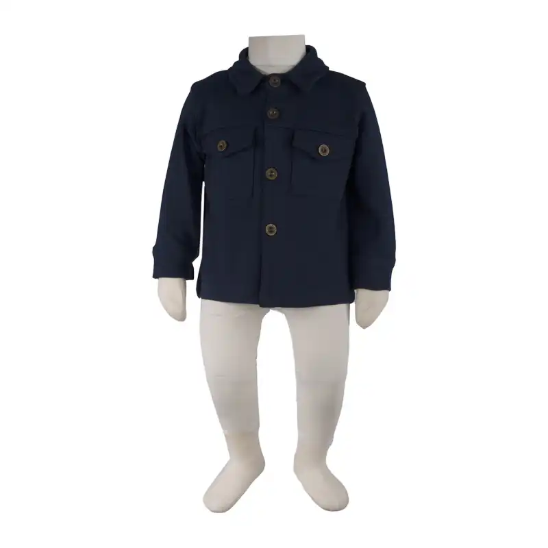 شومیز نوزادی آدمک  مدل جیب دار کد 148768 رنگ سرمه ای