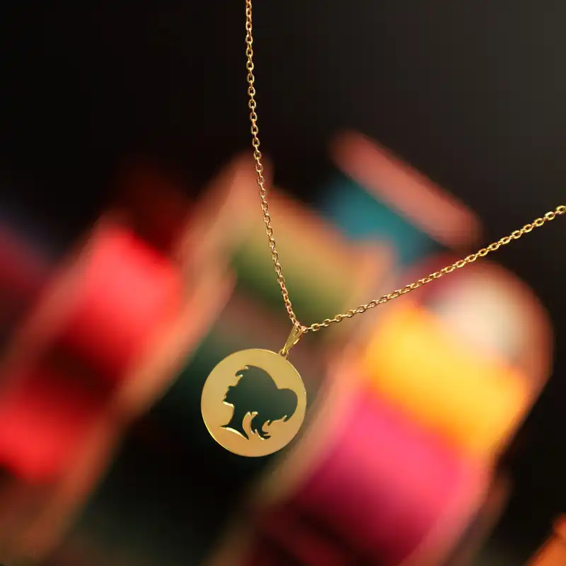 گردنبند طلا 18 عیار زنانه الن نار مدل دختر 10129