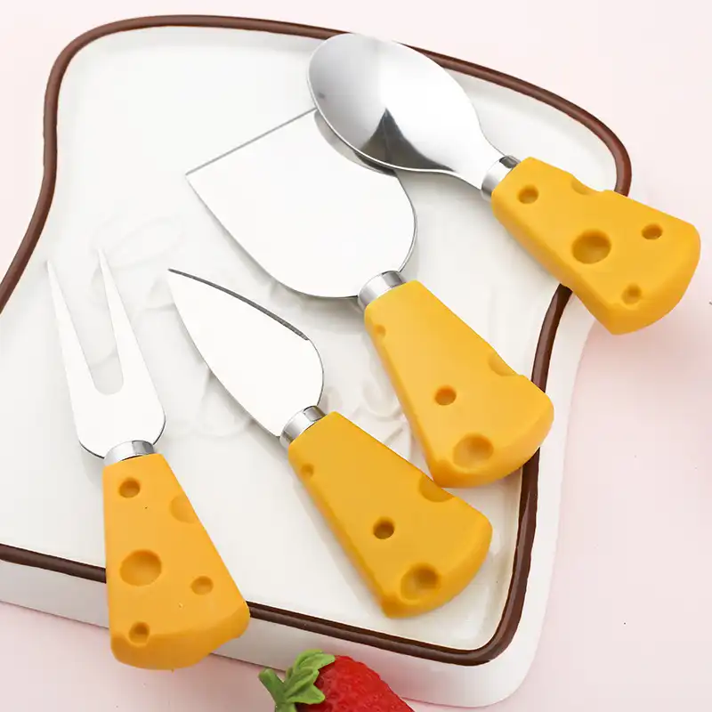 ست کارد صبحانه خوری مدل پنیری مجموعه 4 عددی