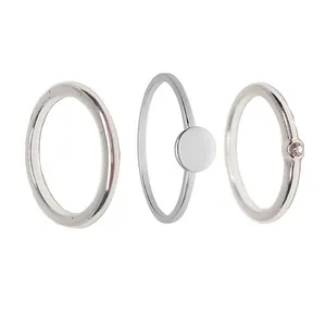 انگشتر نقره زنانه آی ام مدل  AR18 مجموعه 3 عددی