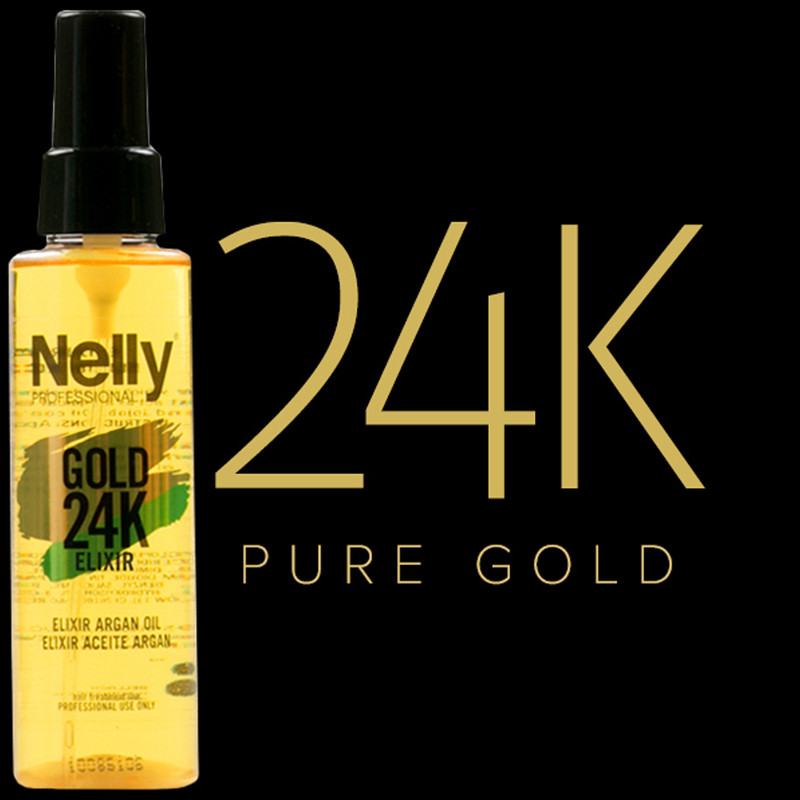 روغن آرگان نلی مدل اکسیر گلد 24K حجم 100 میلی لیتر
