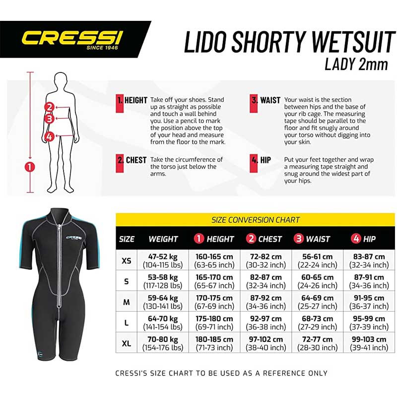 لباس غواصی  زنانه کرسی مدل Lido shorty 2 mm