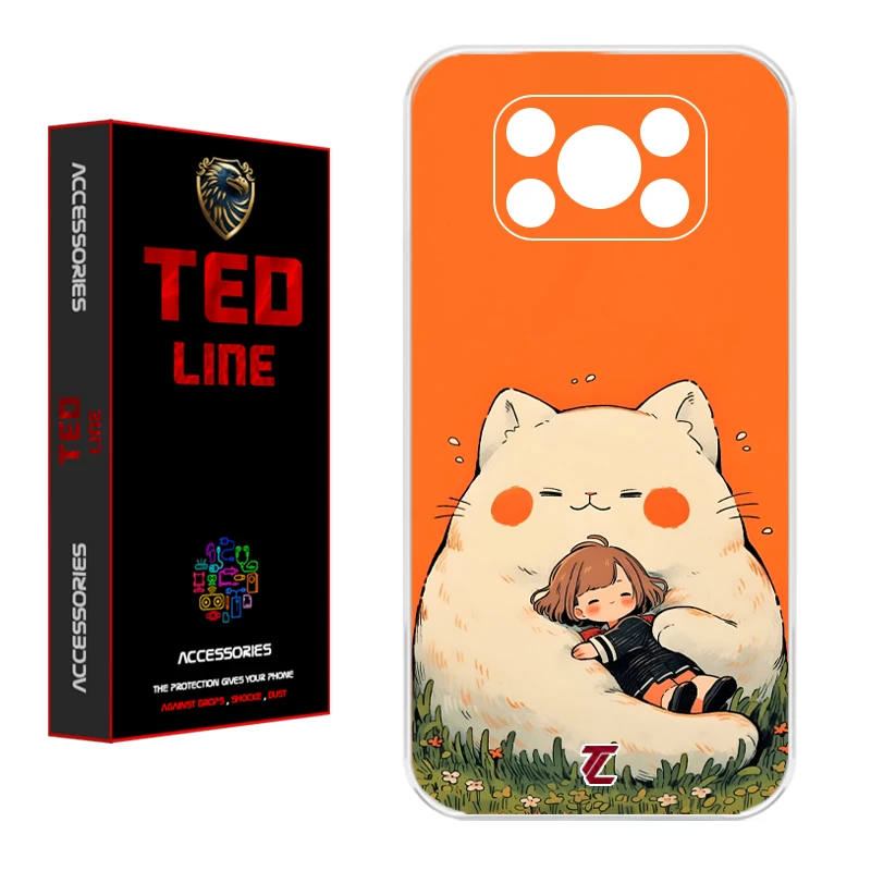 کاور تدلاین طرح گربه نارنجی کد 1138 مناسب برای گوشی موبایل شیائومی Poco X3 / X3 Pro / X3 NFC