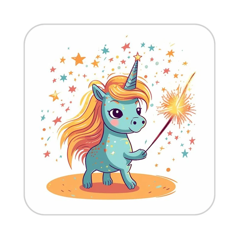 زیر لیوانی کاکتی طرح اسب تک شاخ و یونیکورن مدل mp29934