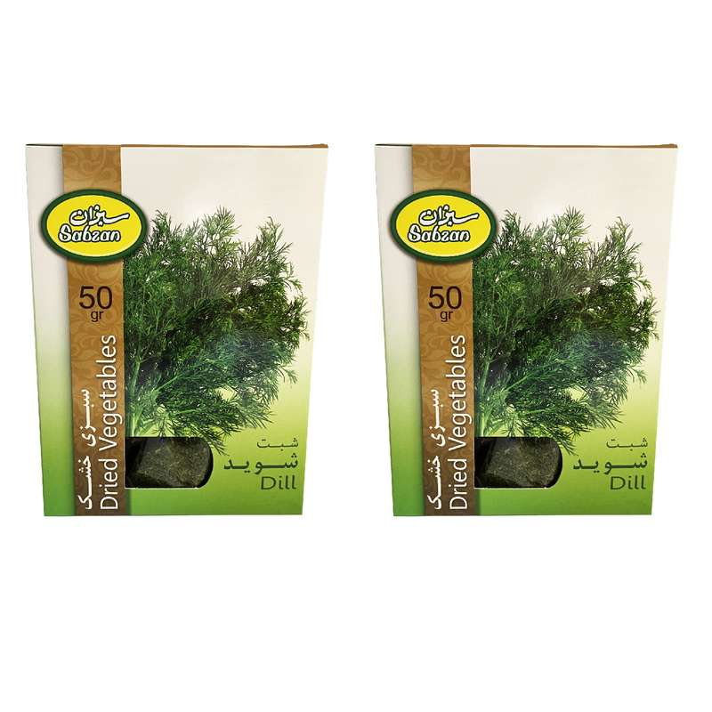 سبزی شوید خشک سبزان - 50 گرم بسته 2 عددی