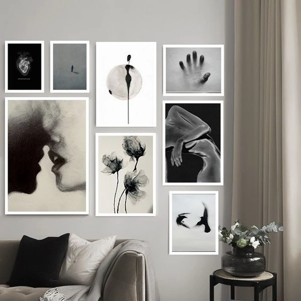 تابلو بکلیت طرح دکوری هنری و مدرن  کلاسیک مدل W-bu3801 مجموعه 8 عددی