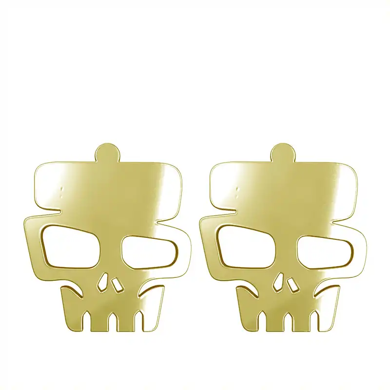 گوشواره طلا 18 عیار زنانه مدوپد مدل جمجمه کد GA1-15673