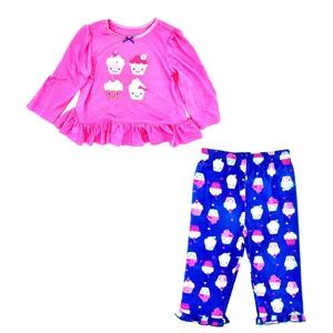 ست بلوز و شلوار دخترانه لیتل می مدل کاپ کیک