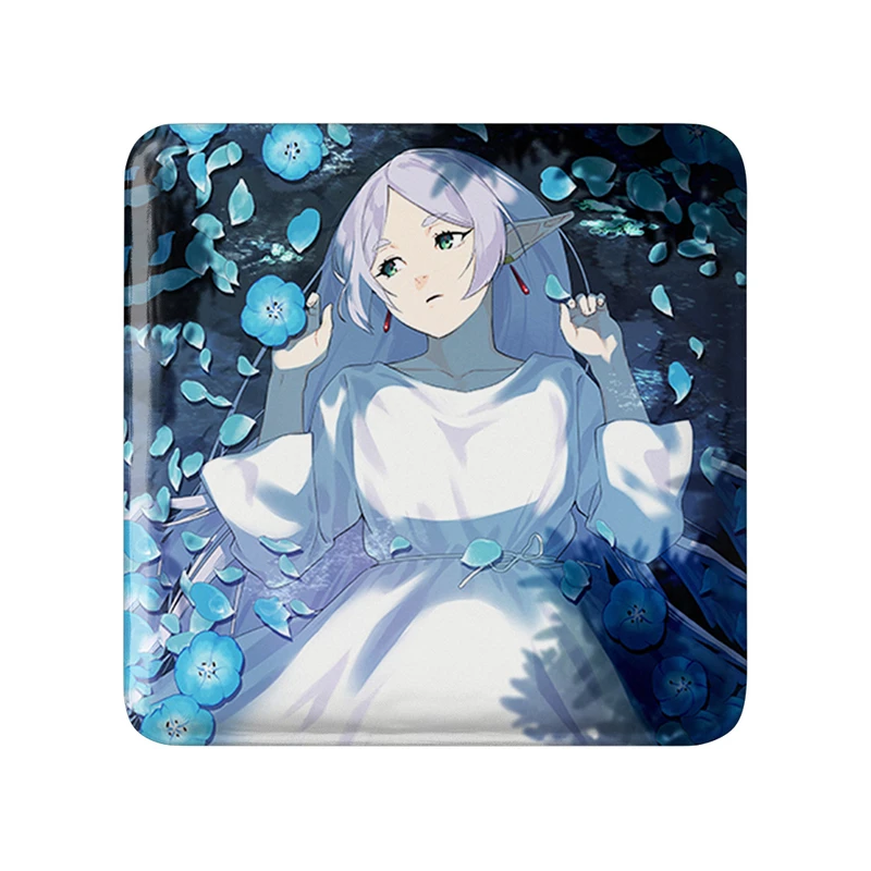 مگنت خندالو طرح انیمه فریرن (Frieren) مدل مربعی کد 33964