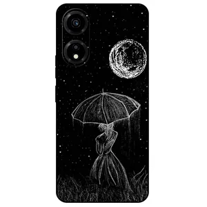 Megafone Girl and Moon 1369 Cover For Honor X5 Plus