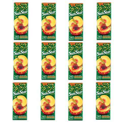 آبمیوه هلو سان استار - 240 میلی لیتر بسته 12 عددی