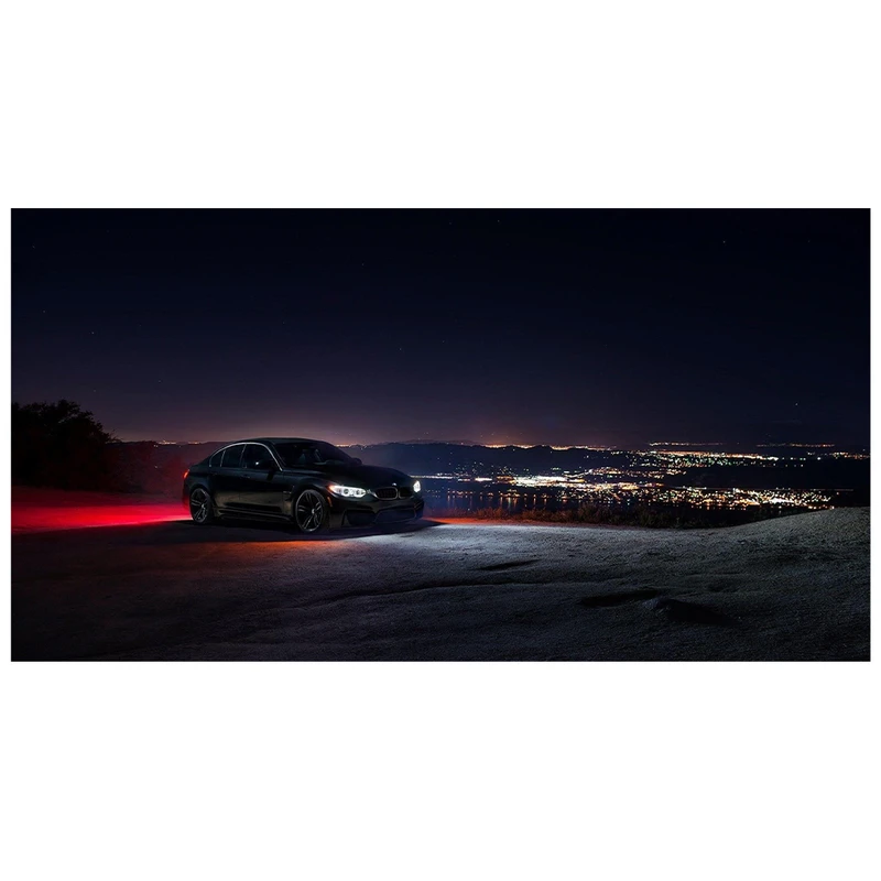 فرش پارچه‌ای مدل فرشینه طرح BMW مدل منظره شهر کد AR3060253