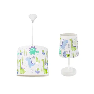 لوستر کودک مدل دایناسور به همراه آباژور