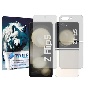 Wolf Tough model transparent Screen Protector Suitable for Samsung Galaxy Z Flip 5 Mobile Phone with Back Protector