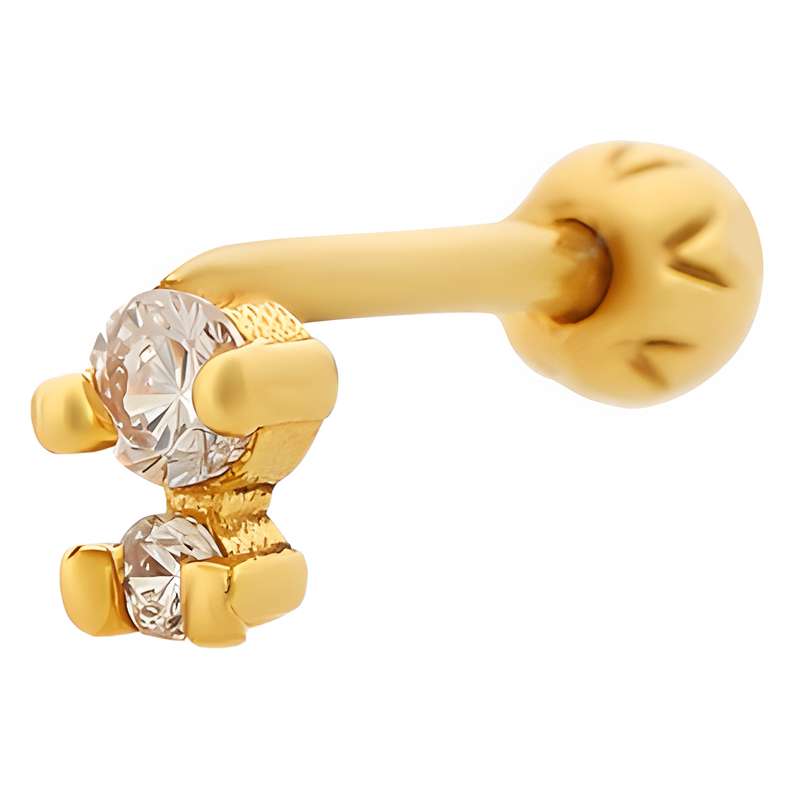 پیرسینگ طلا 18 عیار زنانه هور گالری مدل RPI783