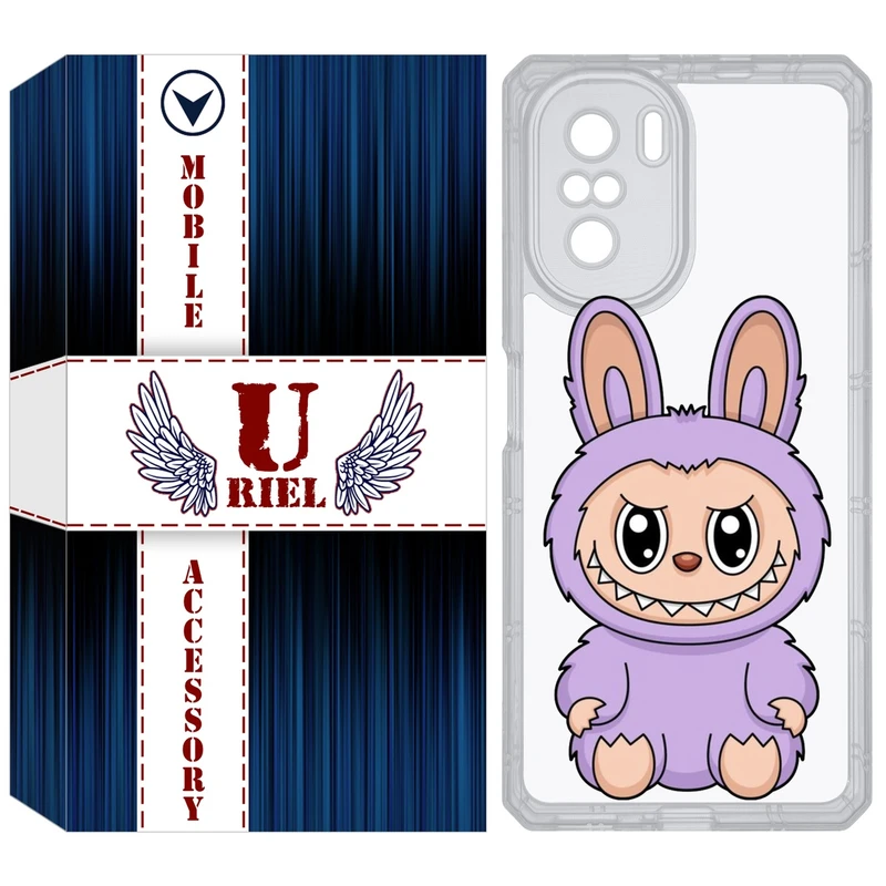 کاور یوریل مدل Clear کد 130 طرح لبوبو Labubu مناسب برای گوشی موبایل شیائومی Poco F3 / Redmi K40 / Mi 11i