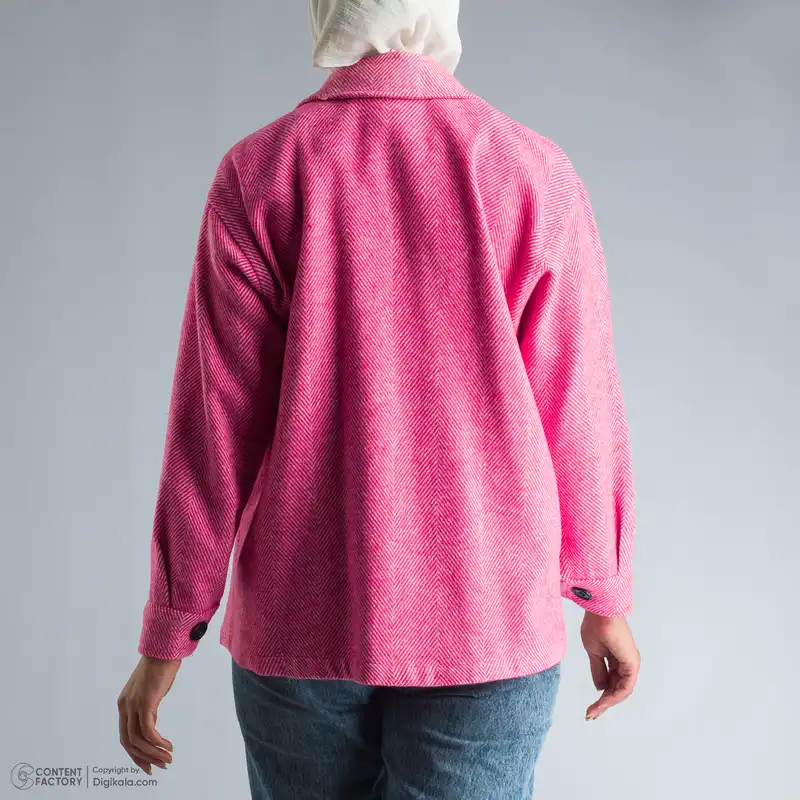 پالتو زنانه گردیه مدل 332115 رنگ صورتی