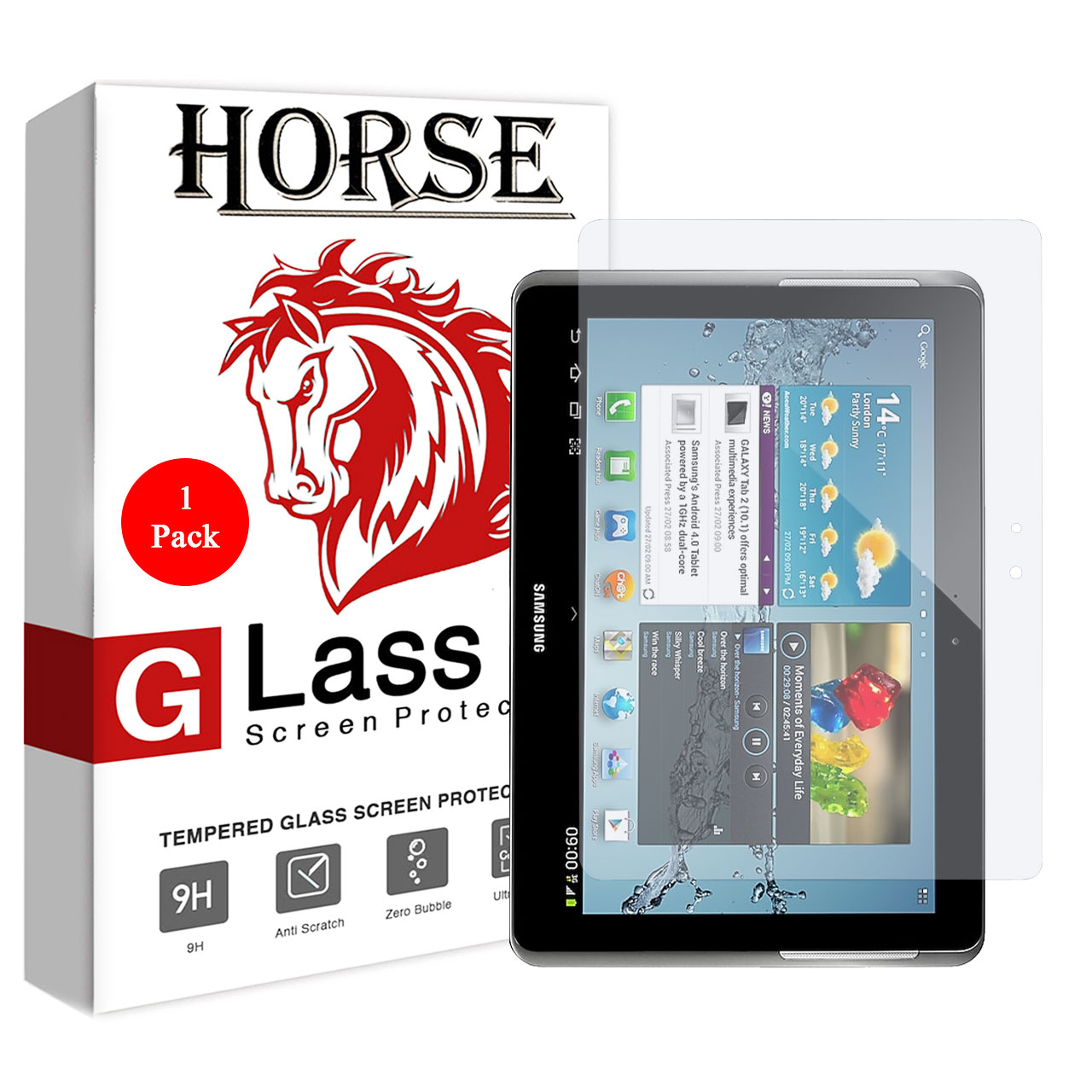  محافظ صفحه نمایش گلس هورس مدل UCCT2 مناسب برای تبلت سامسونگ Galaxy Tab 2 10.1 P5100